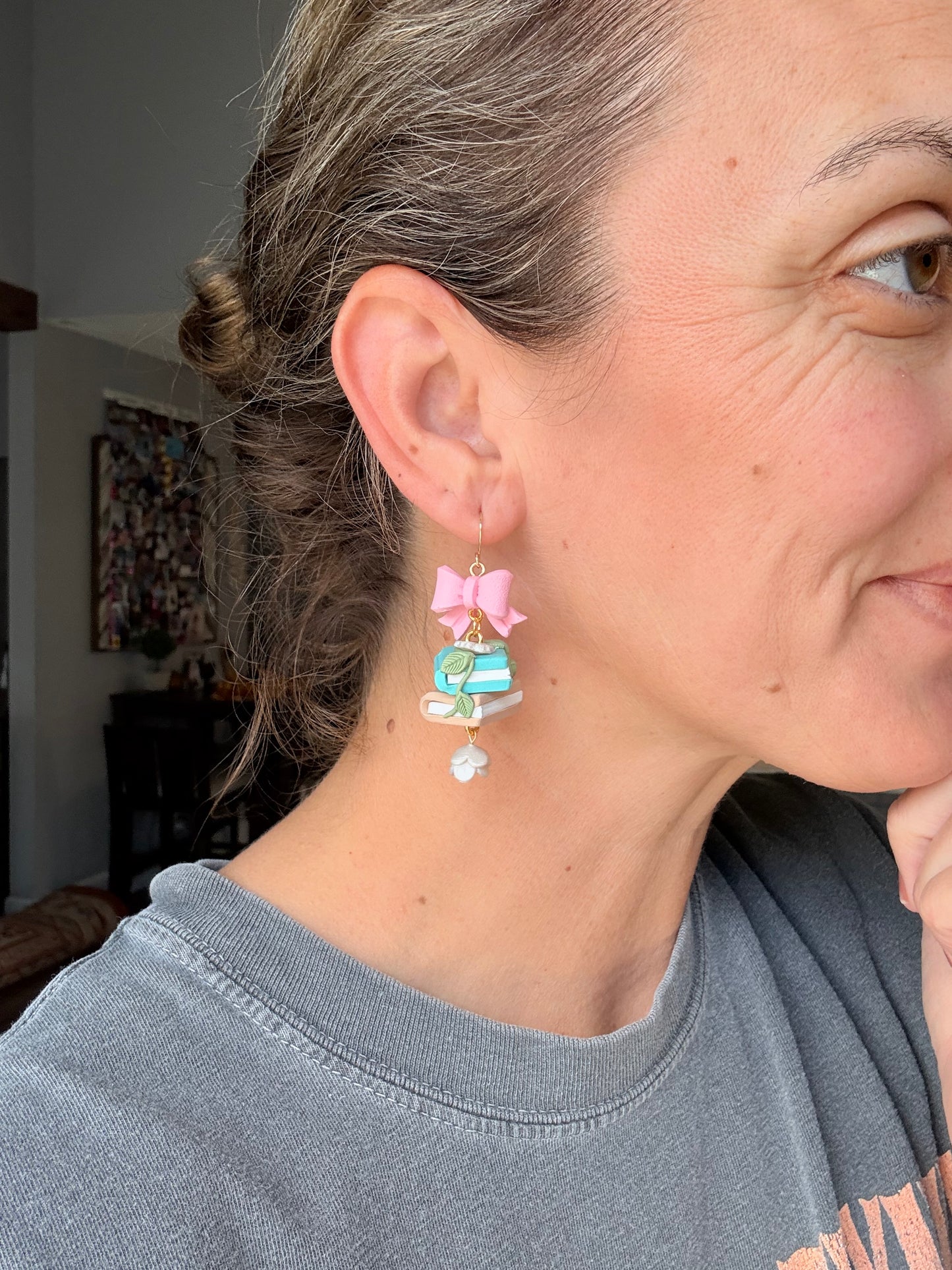 Bows & Books Dangle