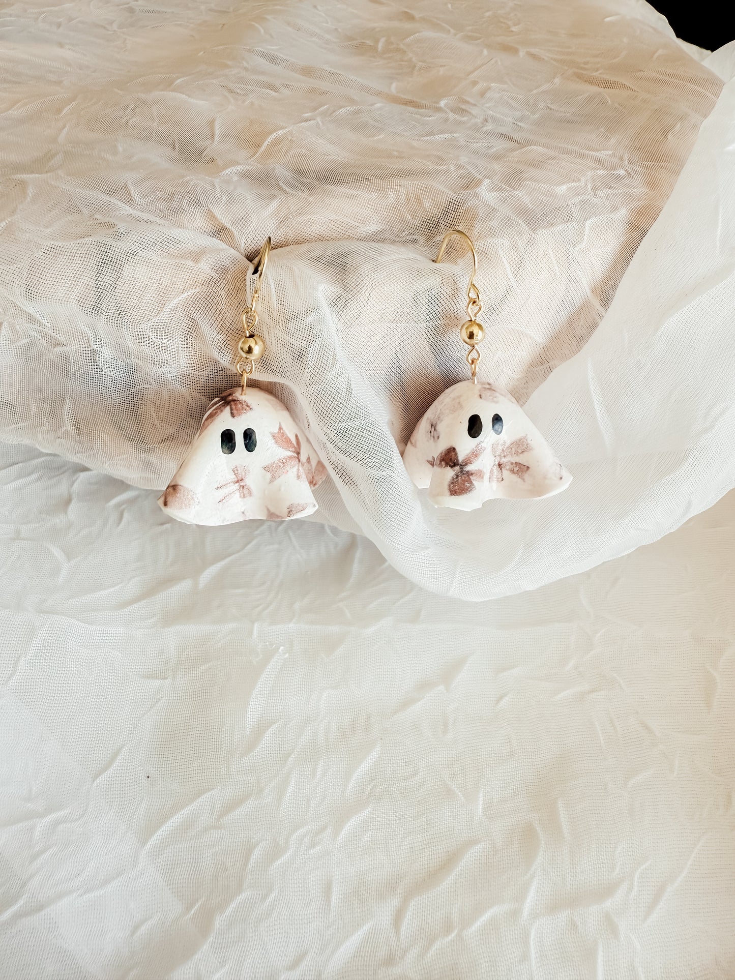 Artsy Bow Ghost Earrings