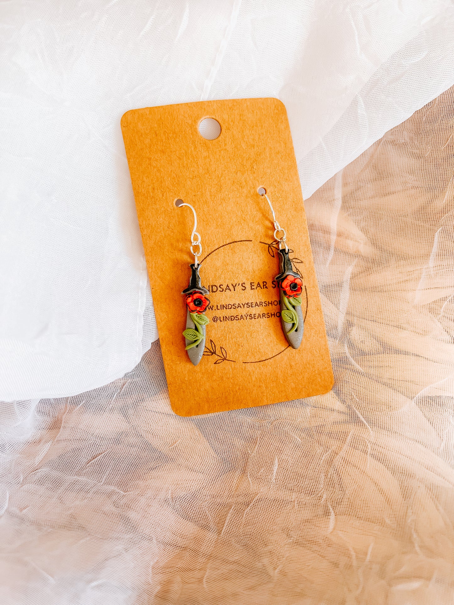 Floral Sword Earrings