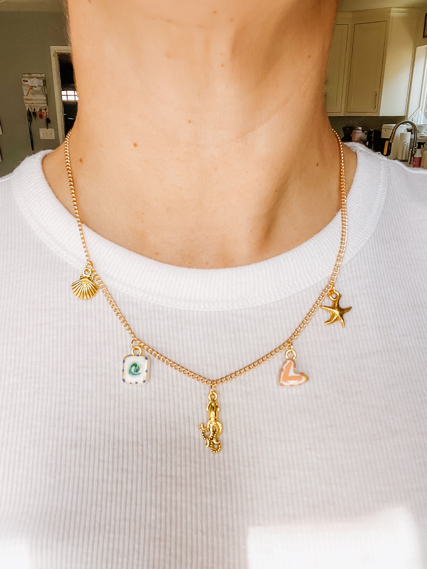 Squid Small Chain Charm Necklace