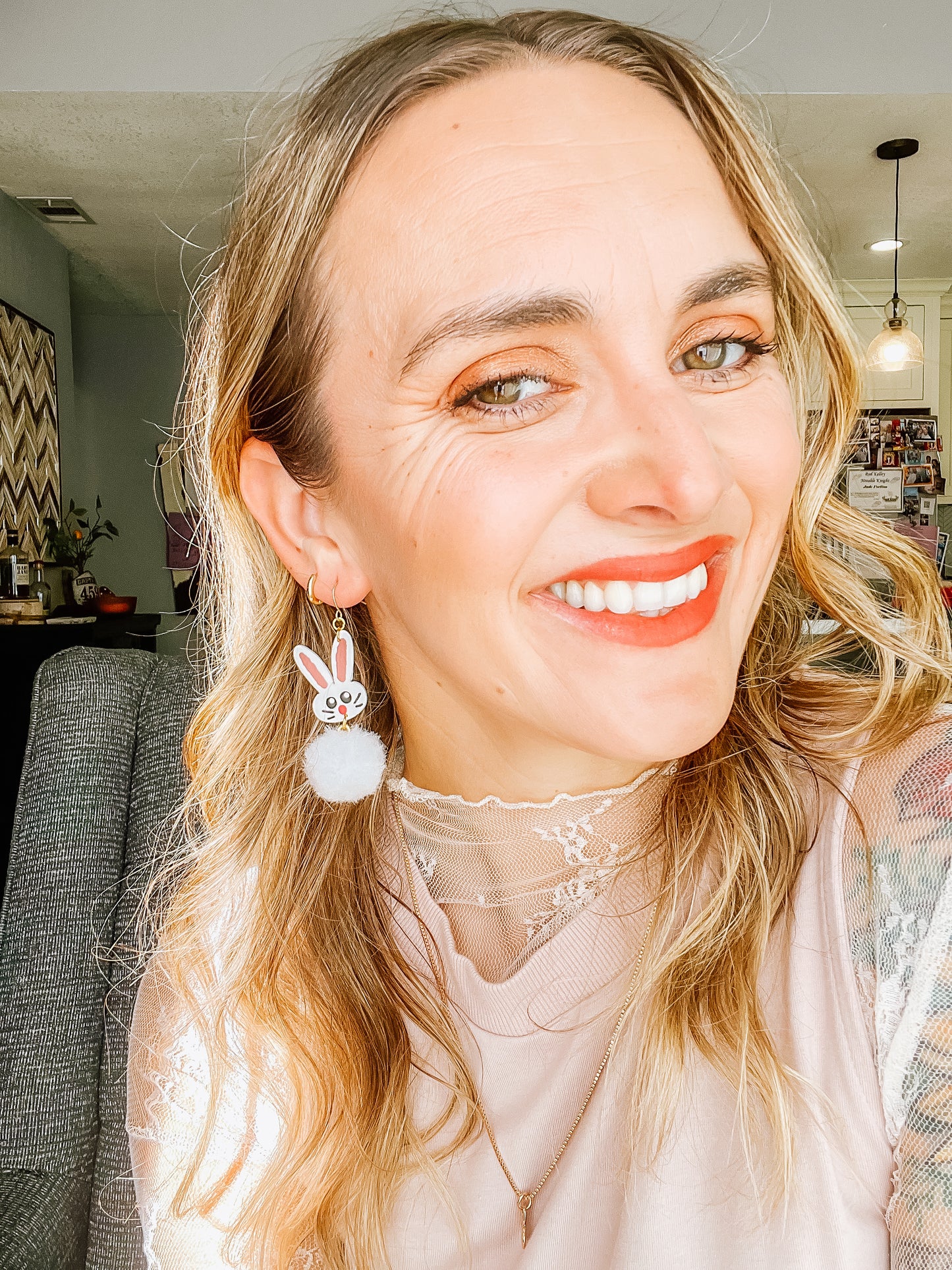 Pom Pom Bunny Dangles