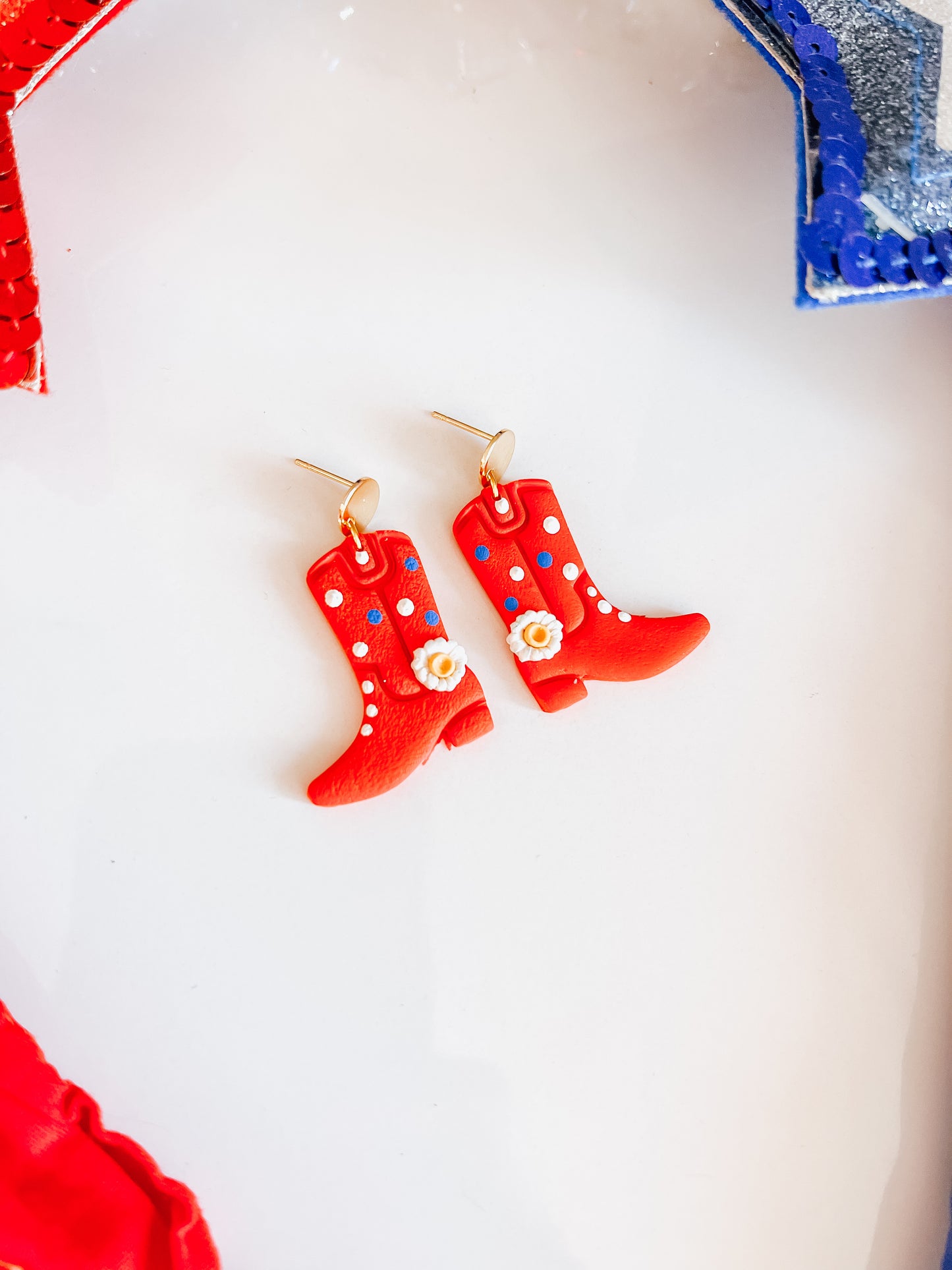 Patriotic Cowboy Boot Dangles