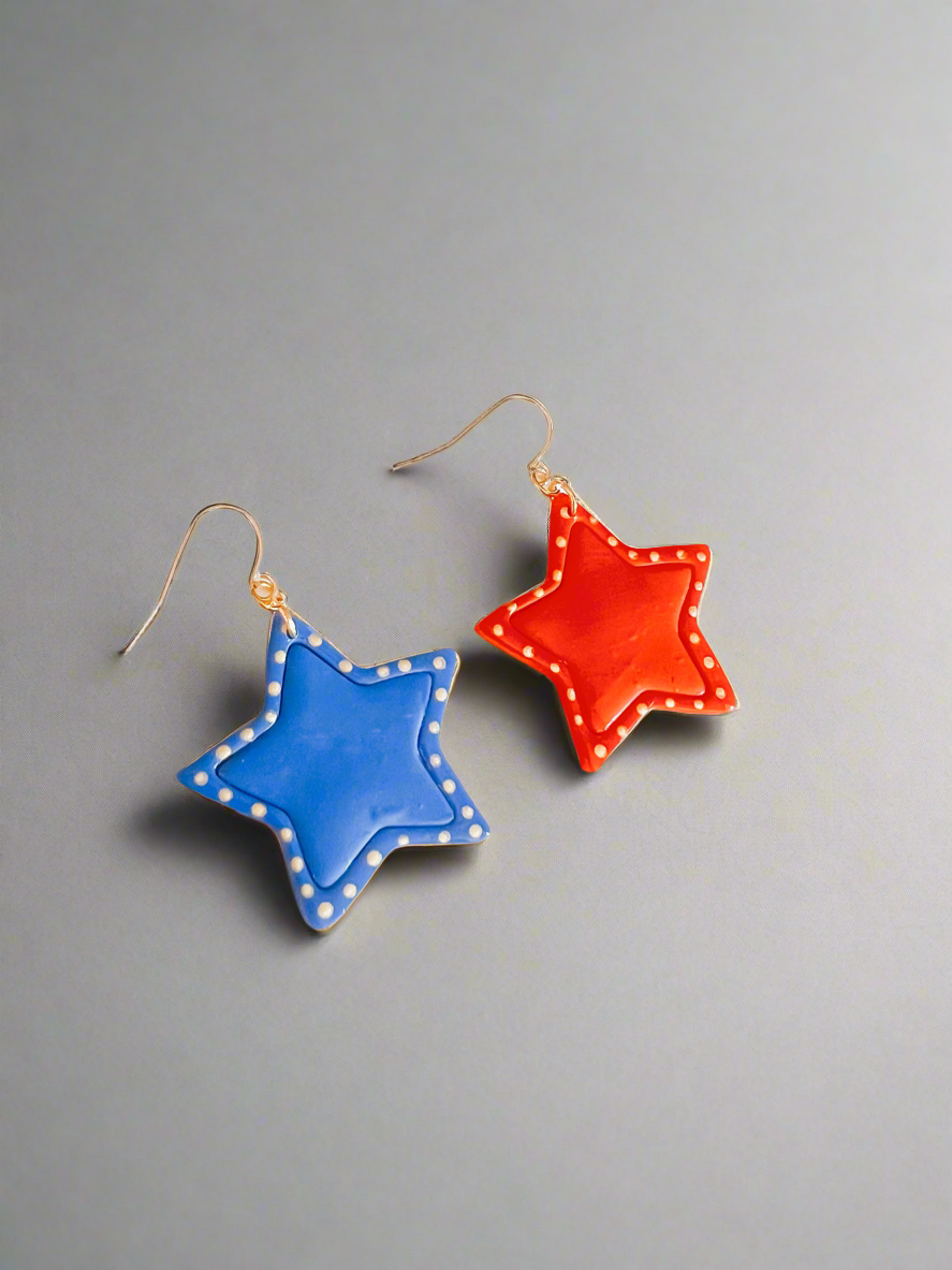 Red/Blue Star Dangles