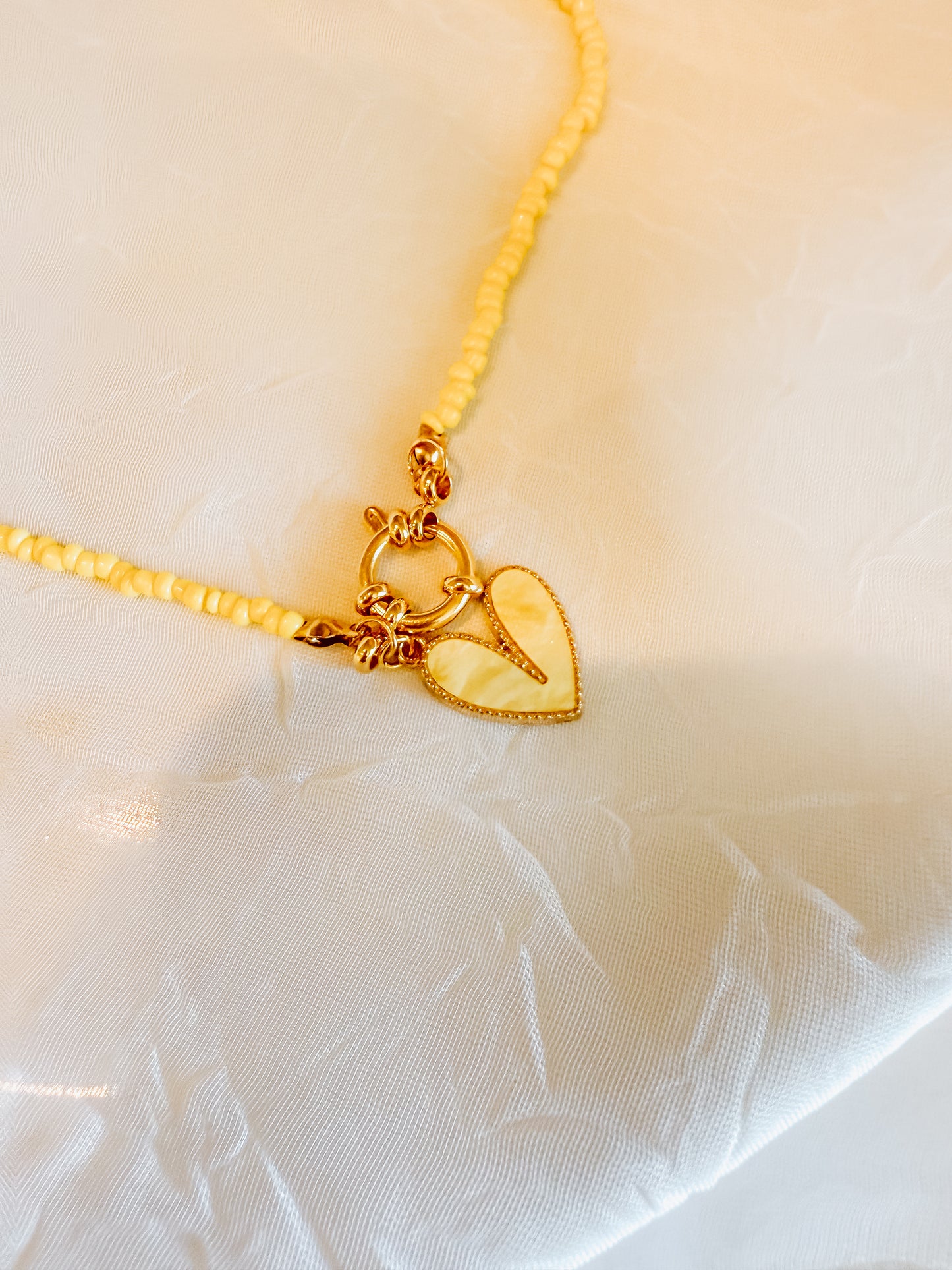 Yellow Beaded Choker