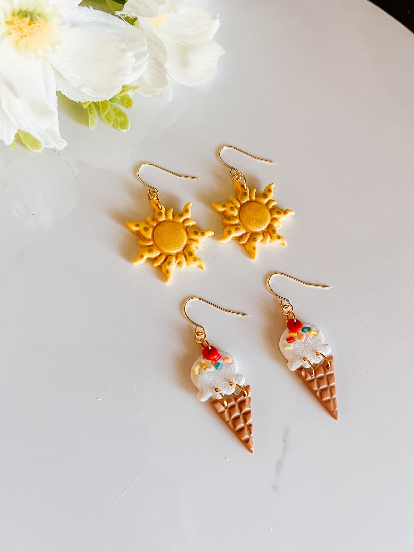 Ice Cream and Sunshine Dangles