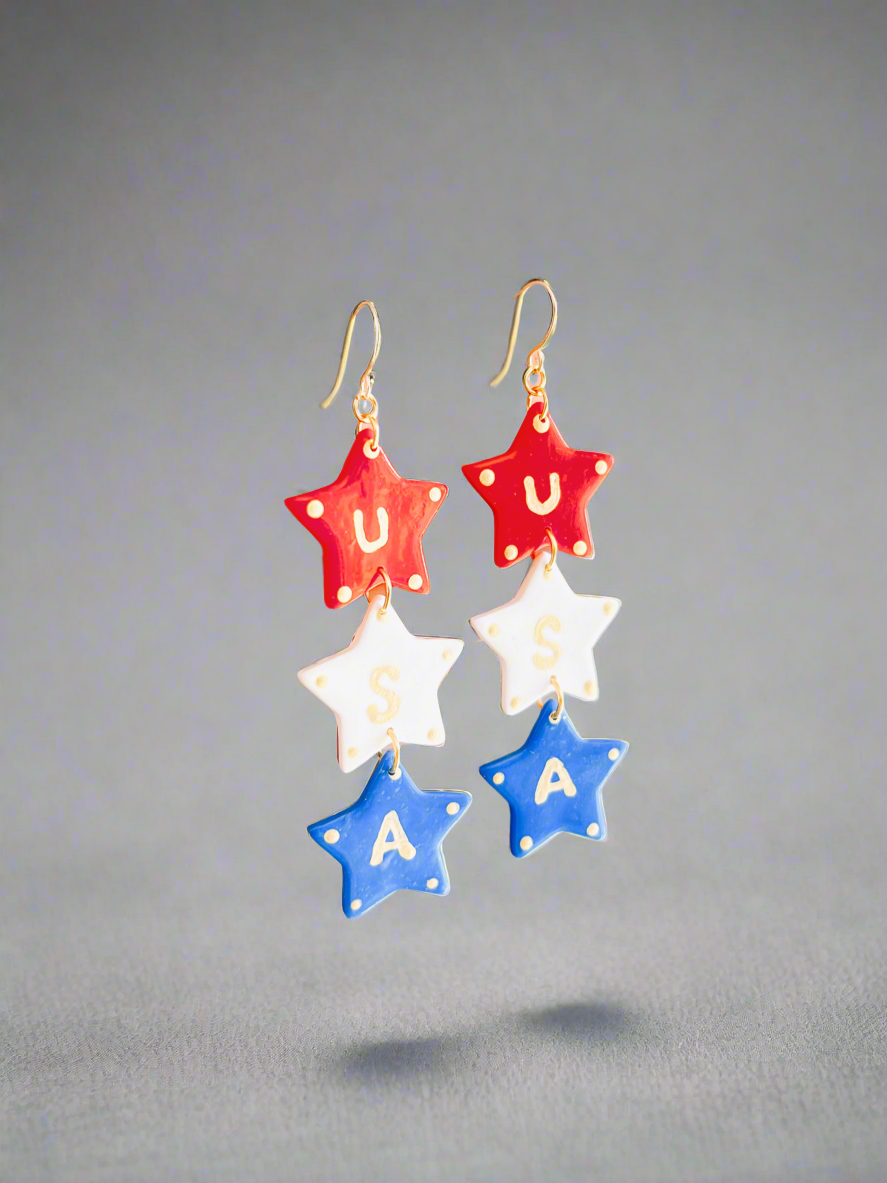 U.S.A star dangles