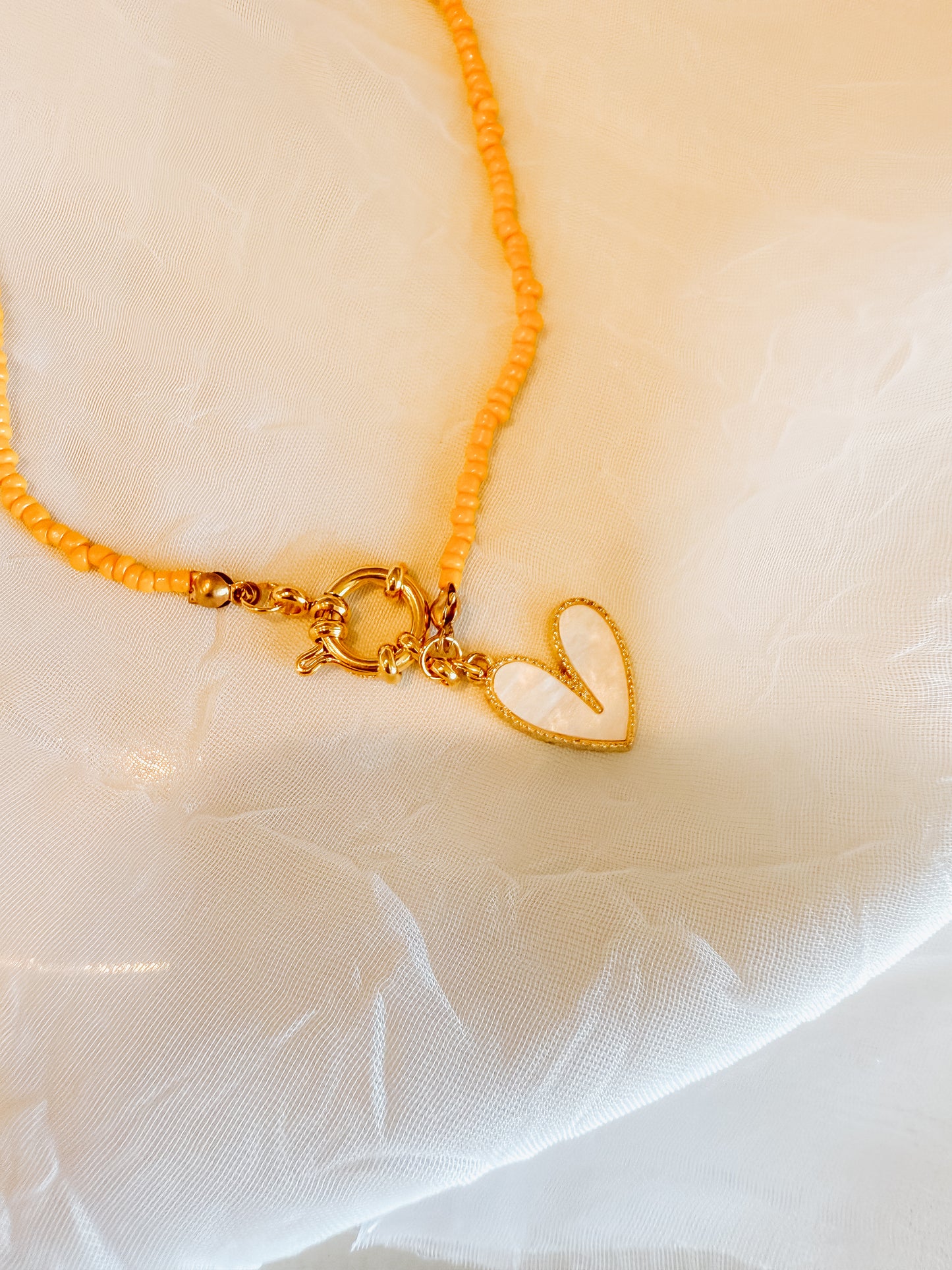 Orange Beaded Choker