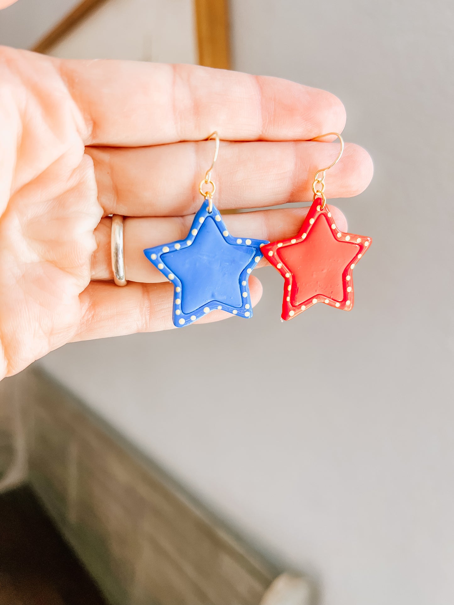 Red/Blue Star Dangles