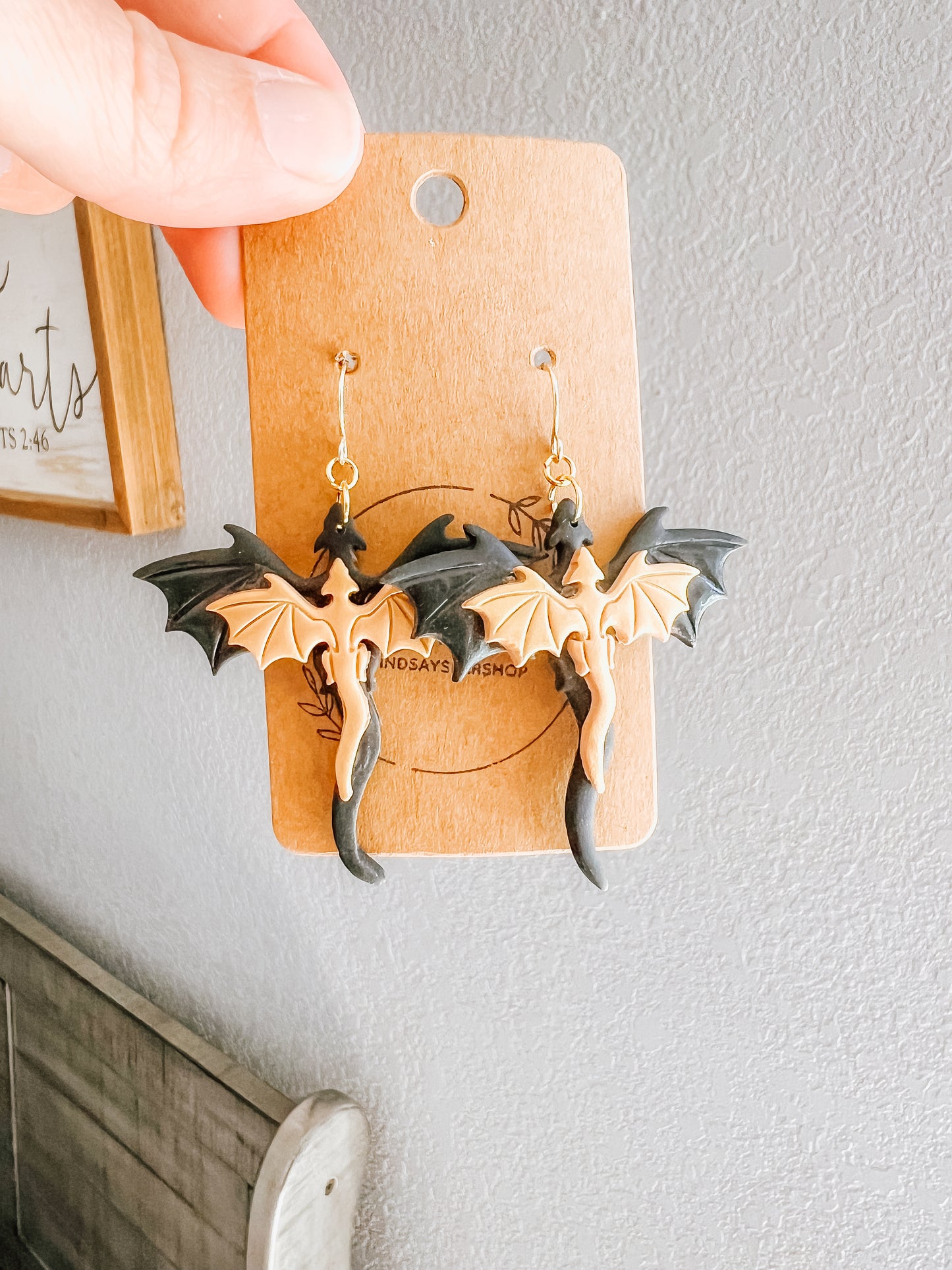 Fourth Wing Inspired Dragon Earrings
