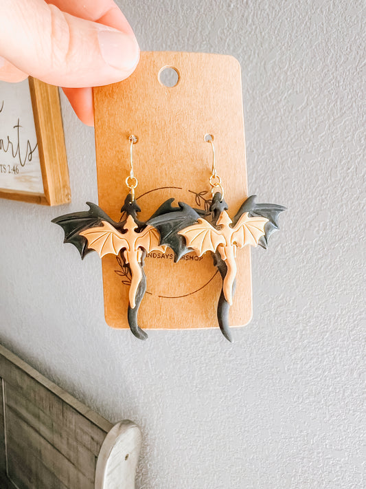 Fourth Wing Inspired Dragon Earrings