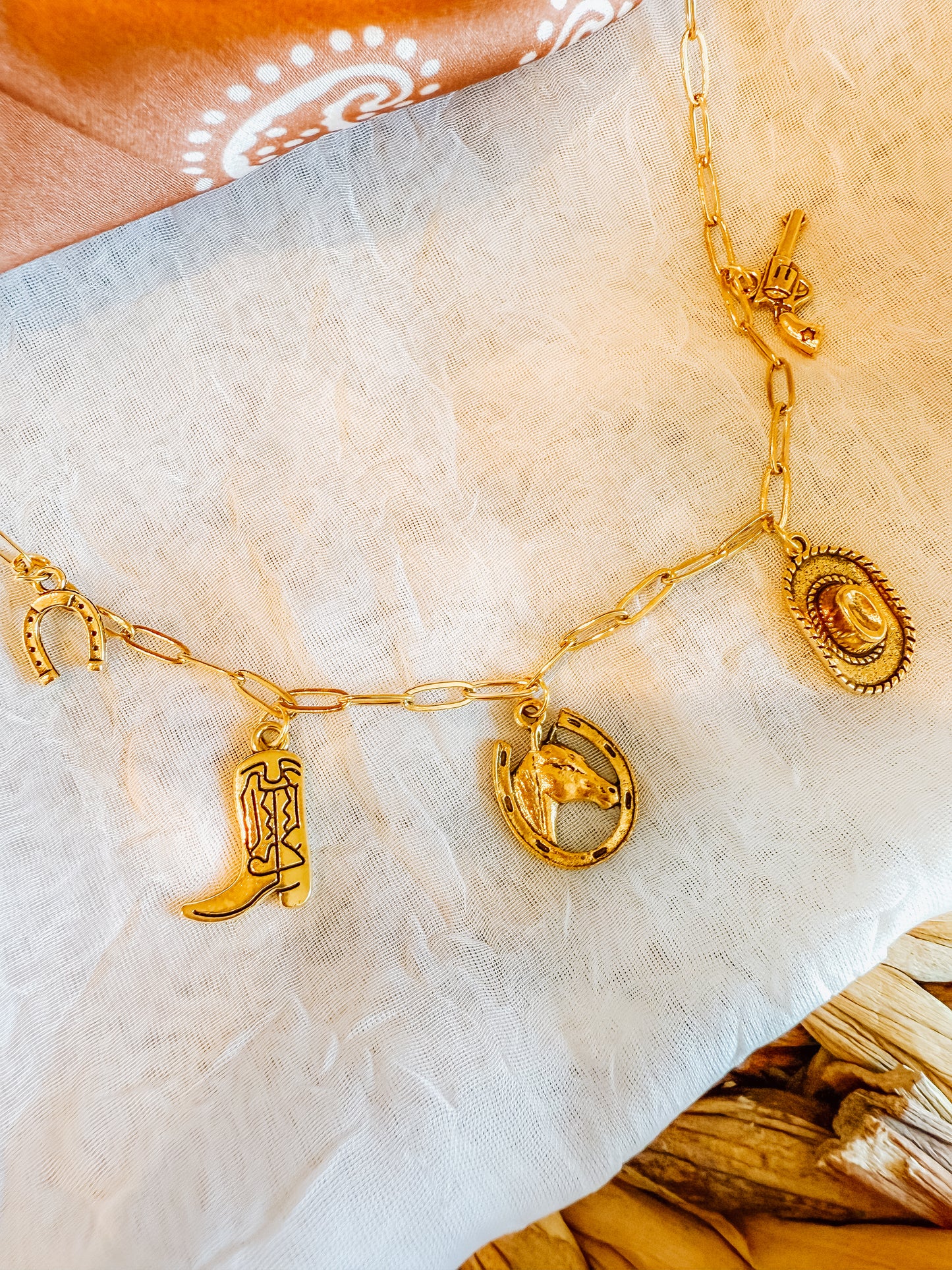 Horsey Gold Charm Necklace