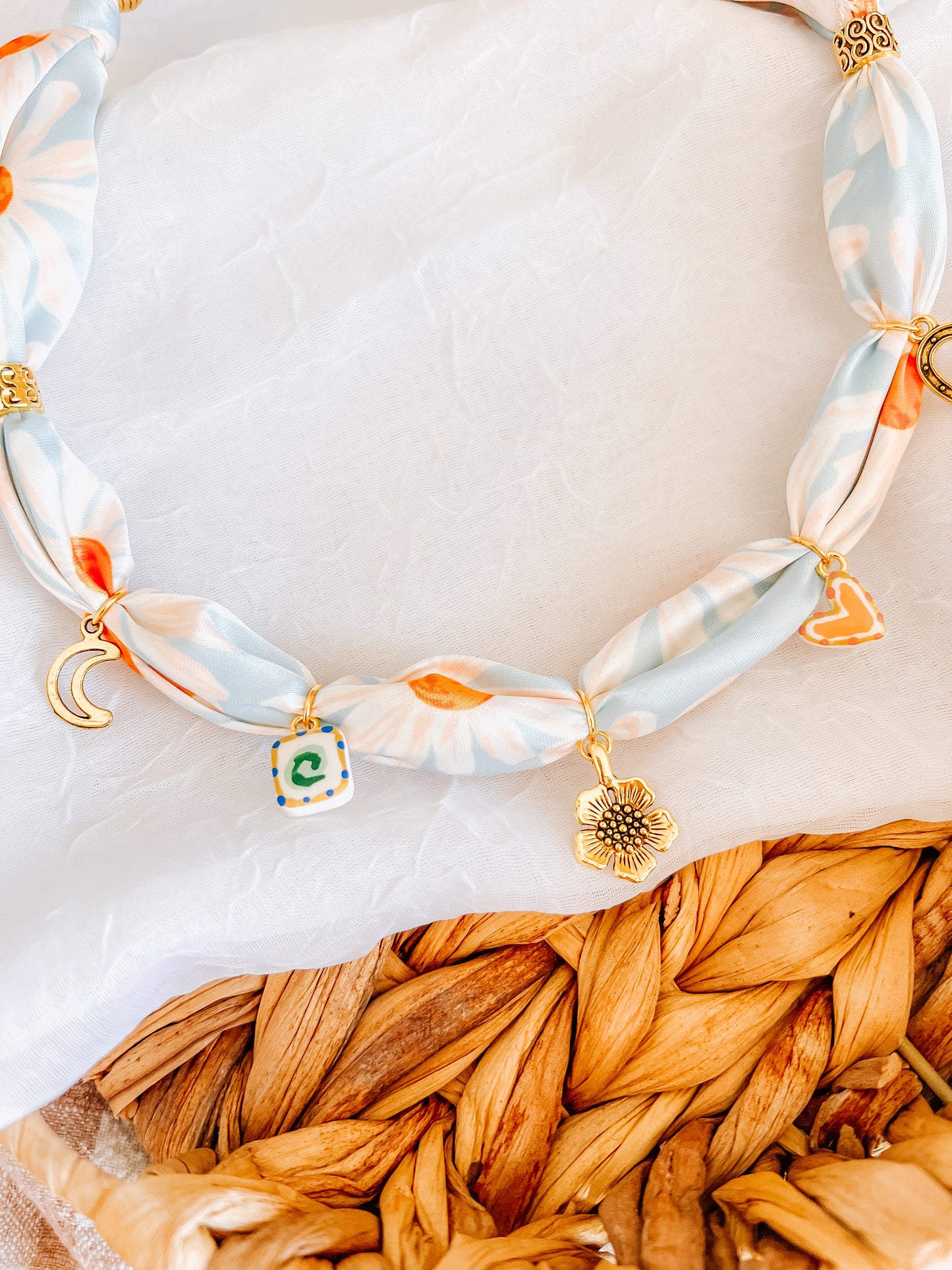 Floral Bandana Necklace