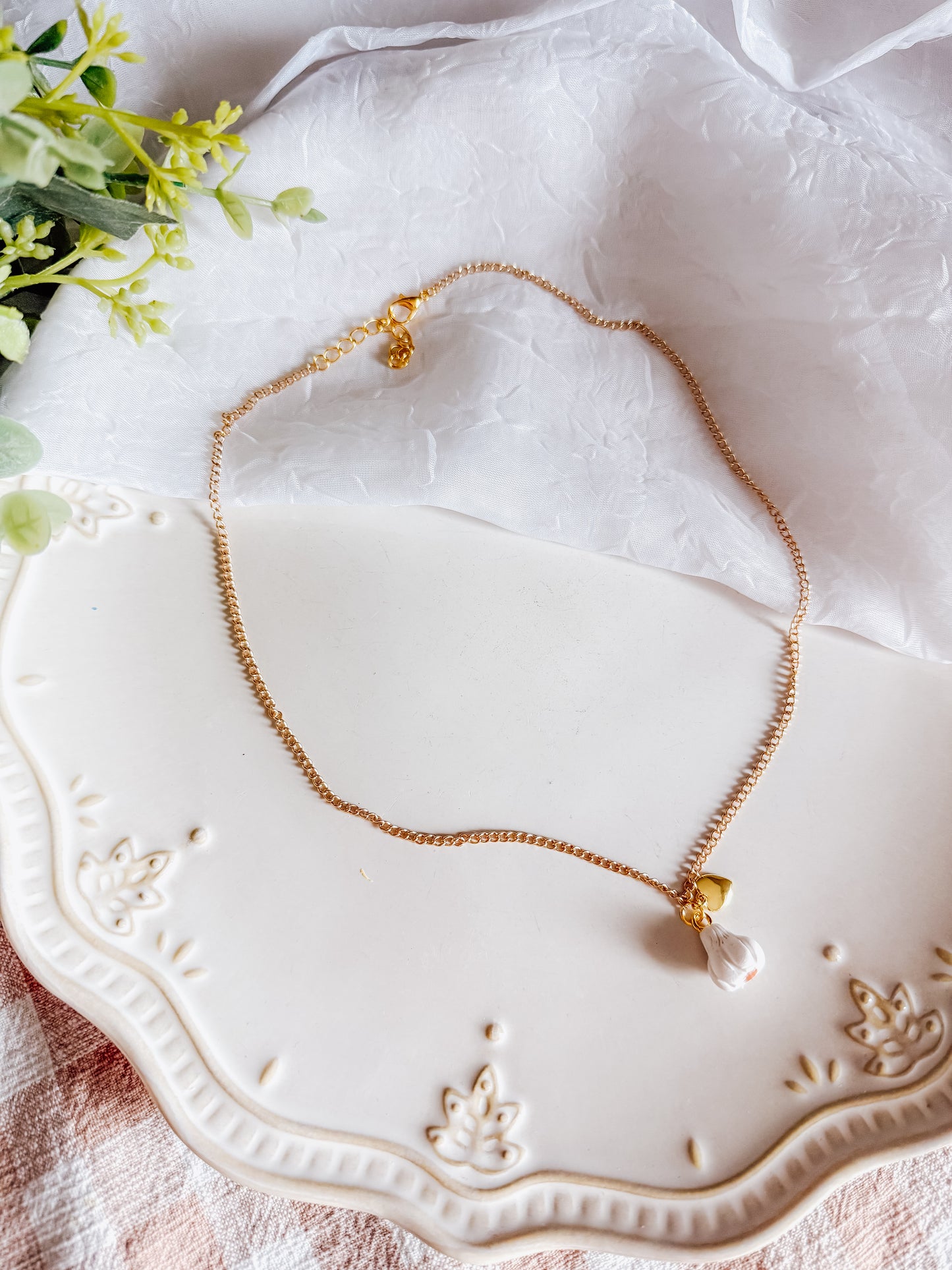 Garlic Earrings and Necklace