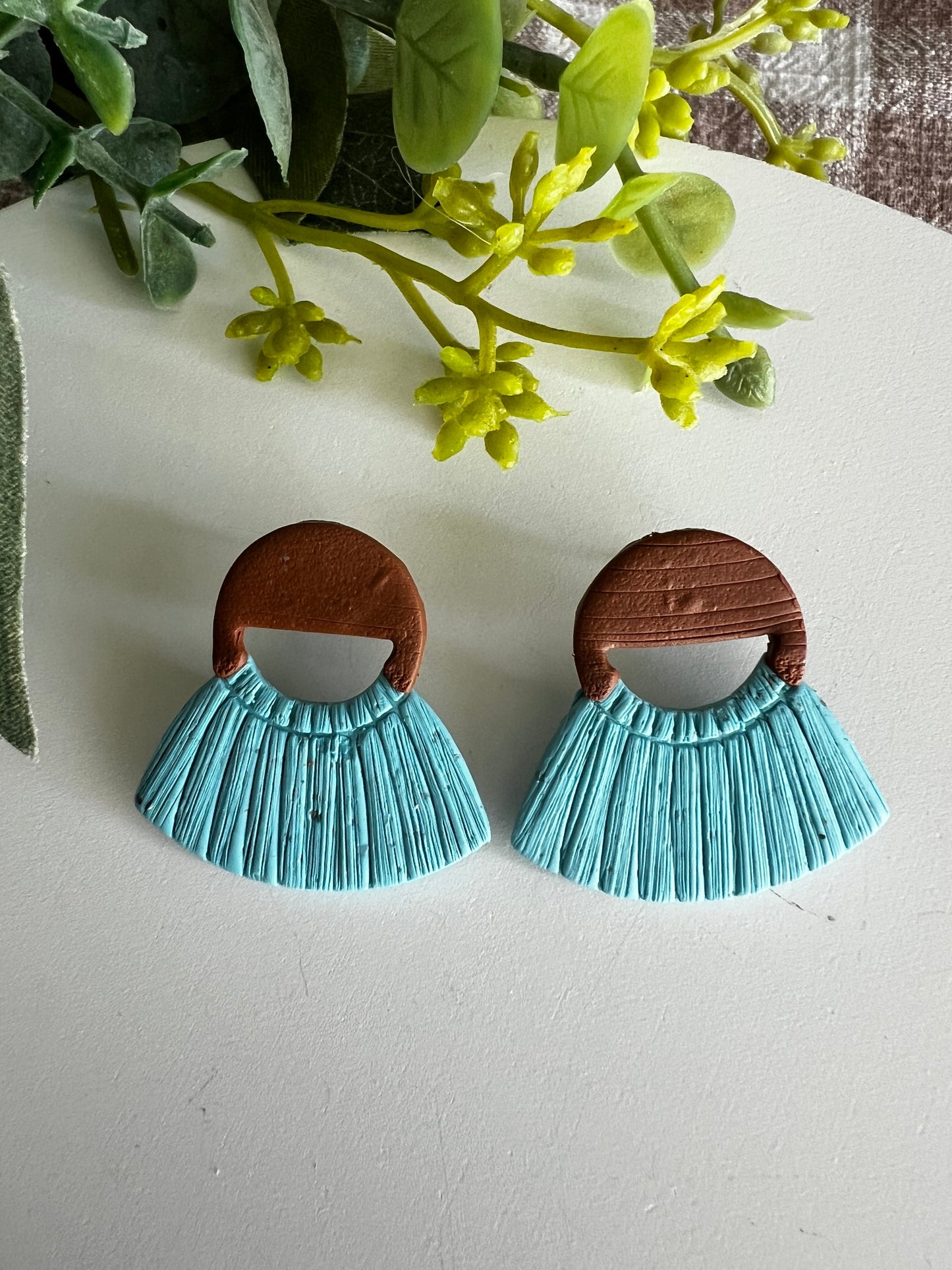 Macrame Clay Earrings