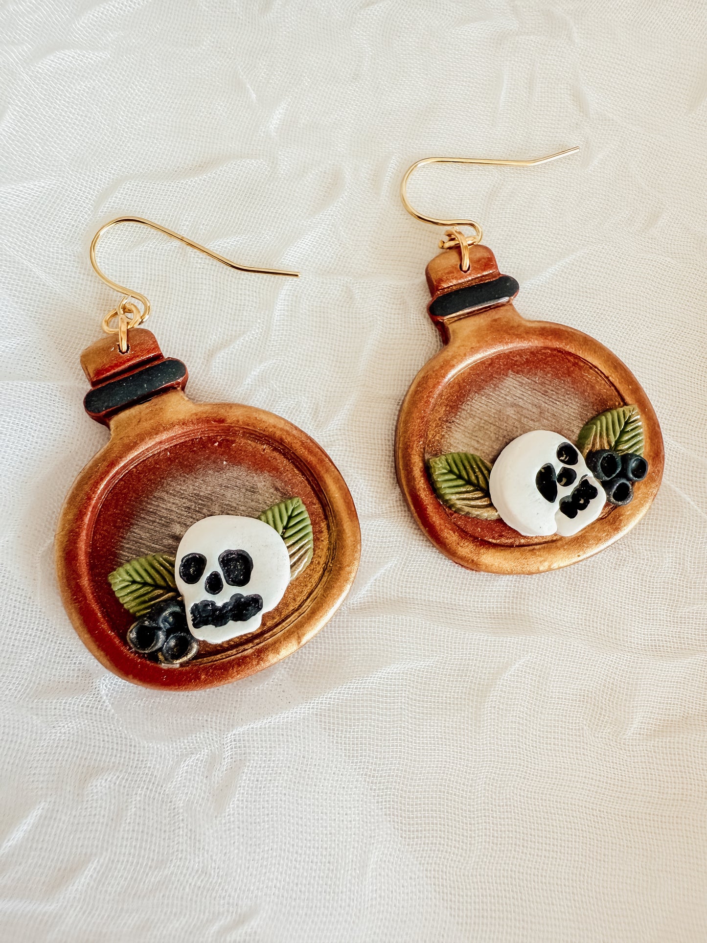 Spooky Poison Bottle Earrings