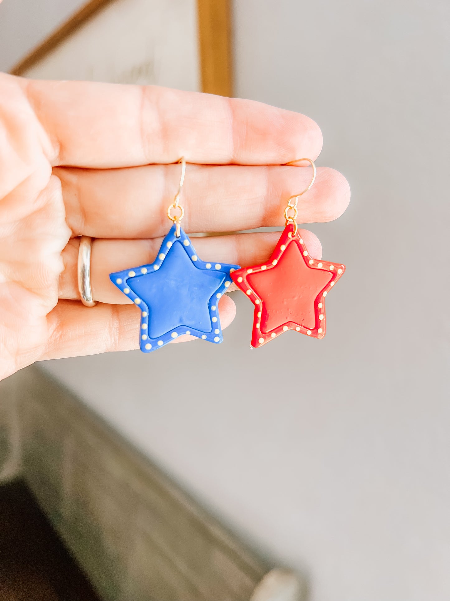 Red/Blue Star Dangles