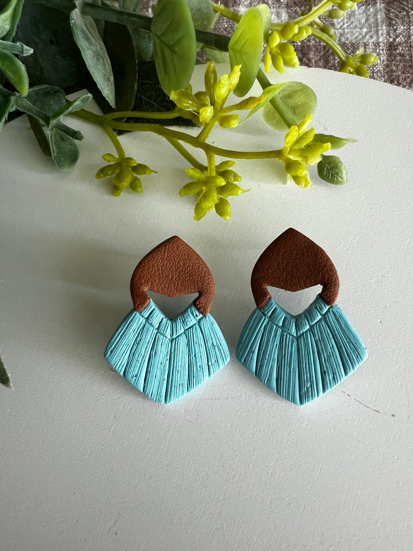 Diamond Style Clay Macrame Earrings