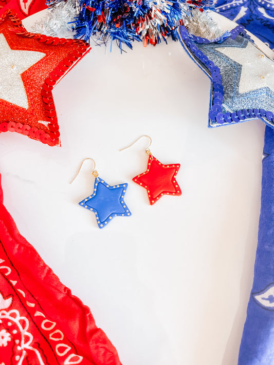 Red/Blue Star Dangles
