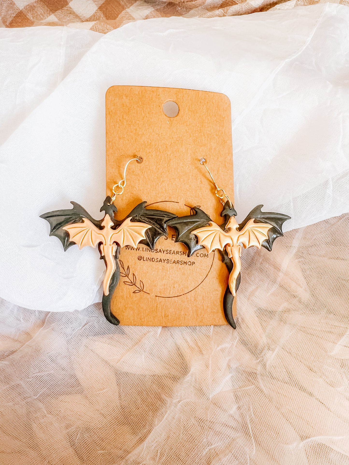 Fourth Wing Inspired Dragon Earrings