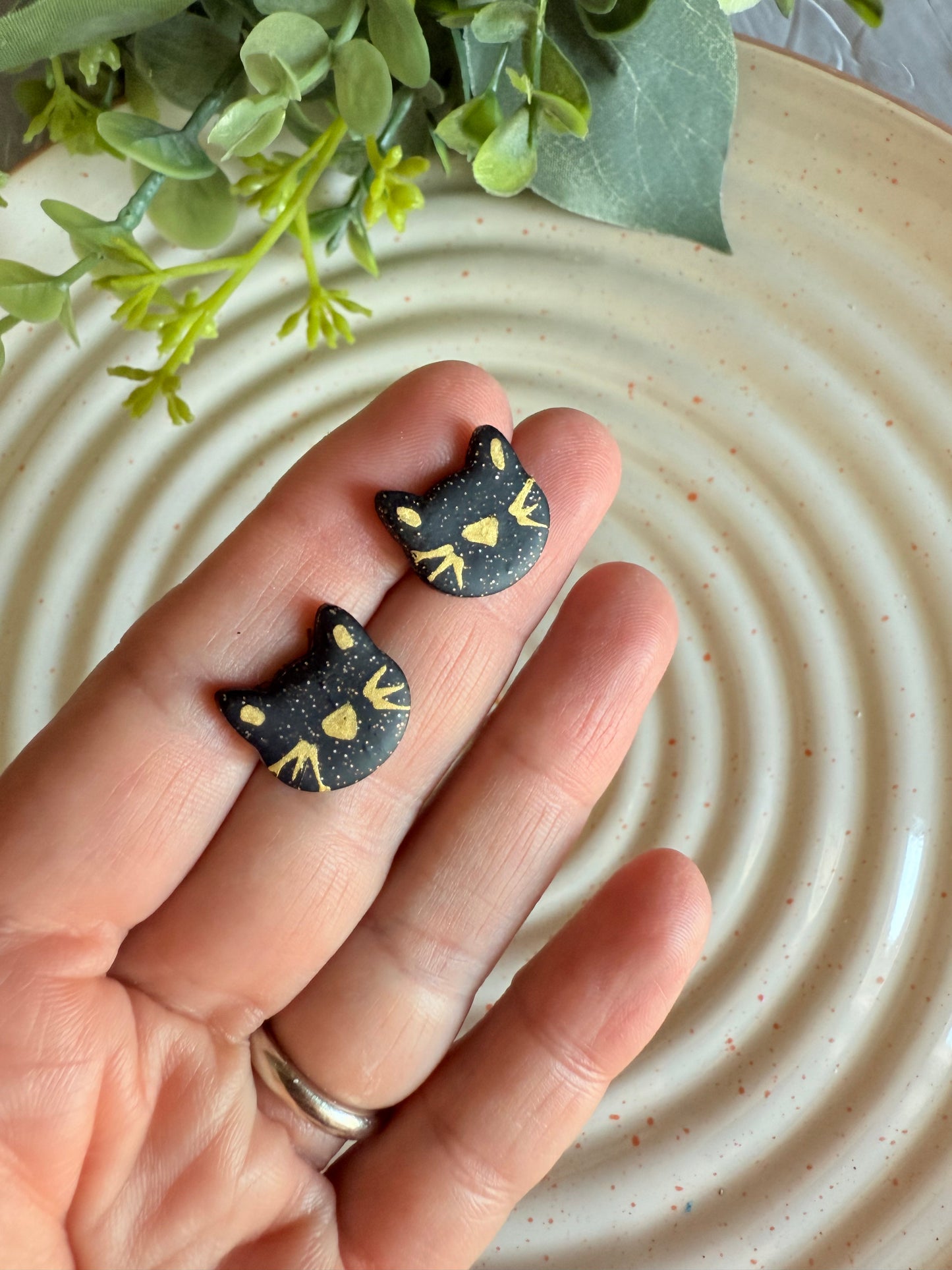 Spooky Cat, Ghost, Candy Corn Studs