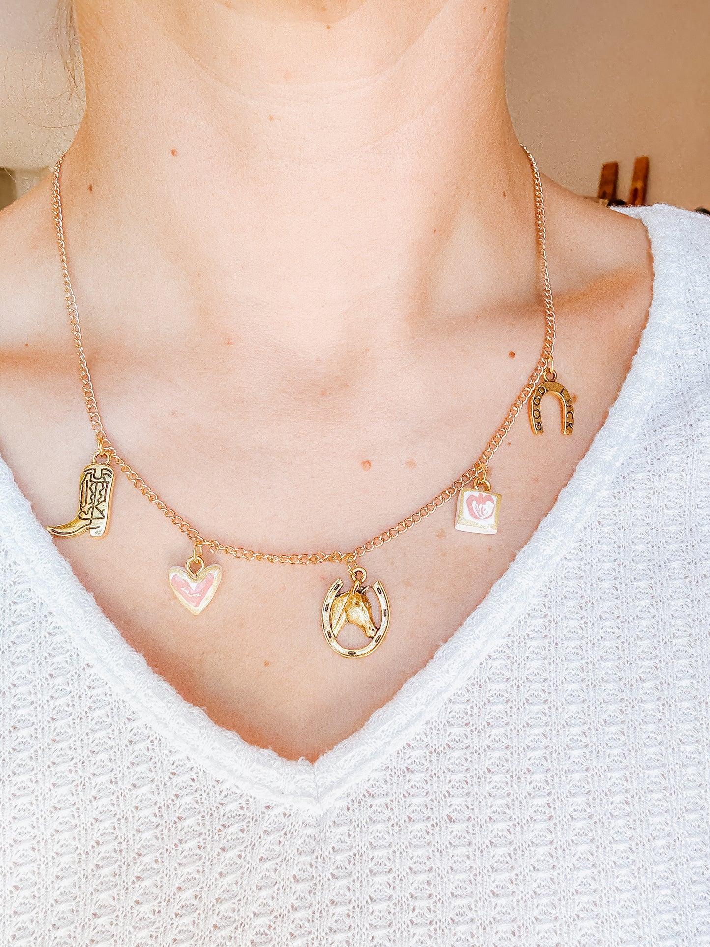 Horsey Heart Charm Necklace