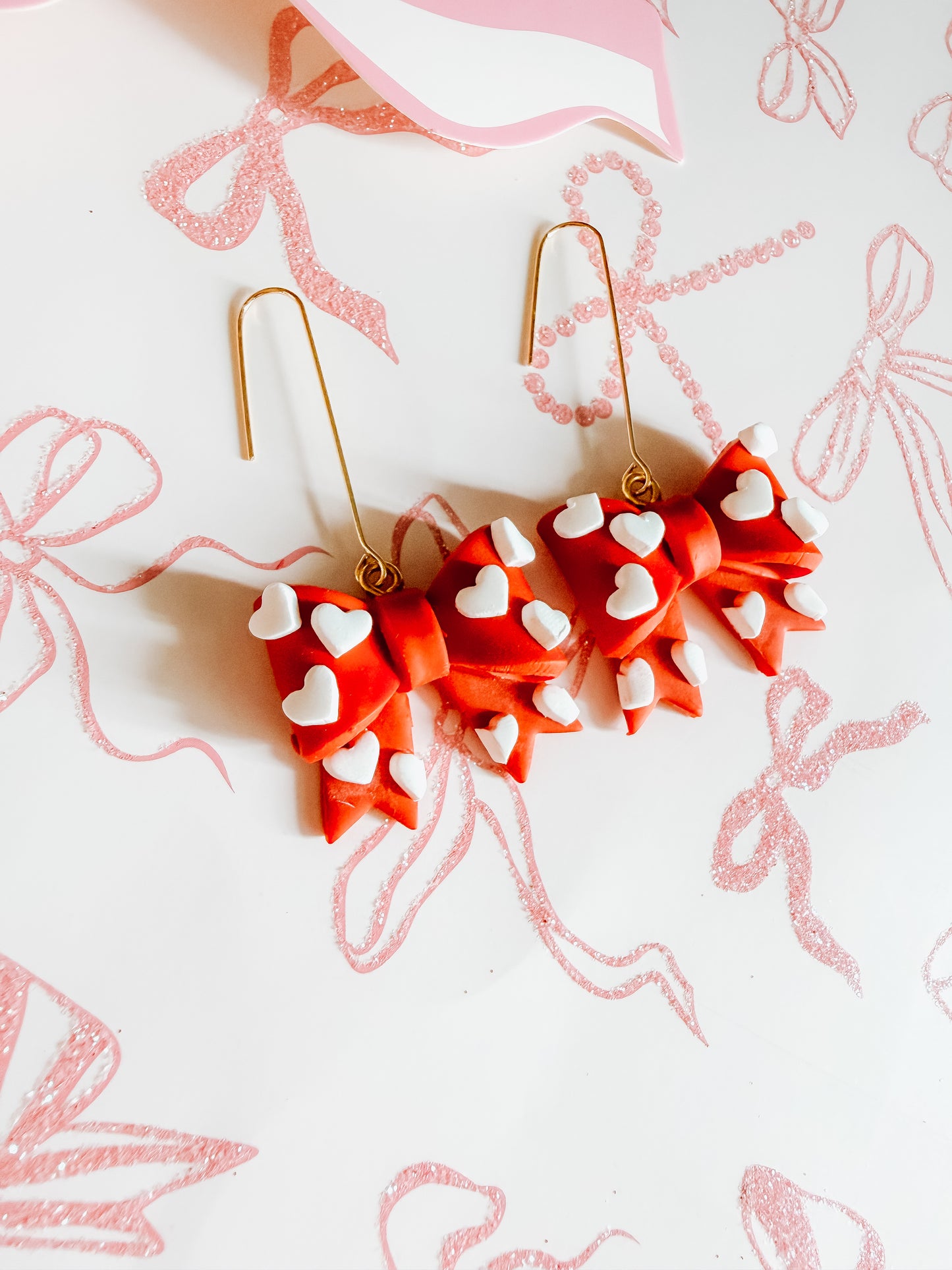 Polka Dot Heart Bows