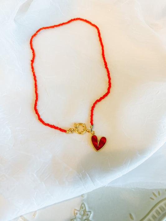 Red Beaded Choke