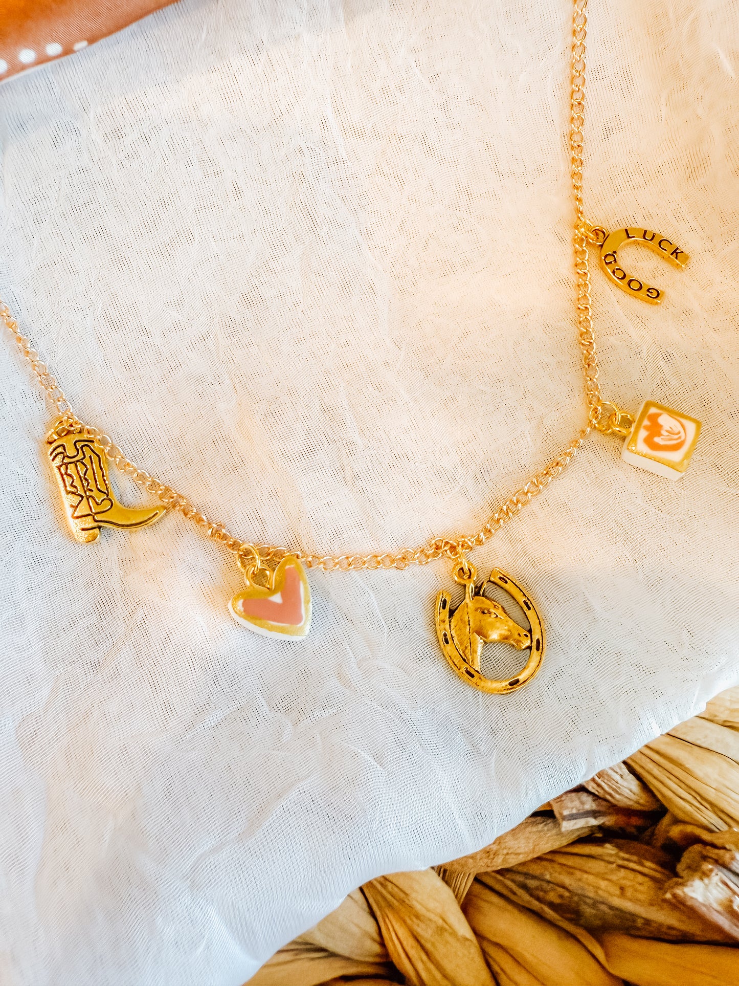 Horsey Heart Charm Necklace