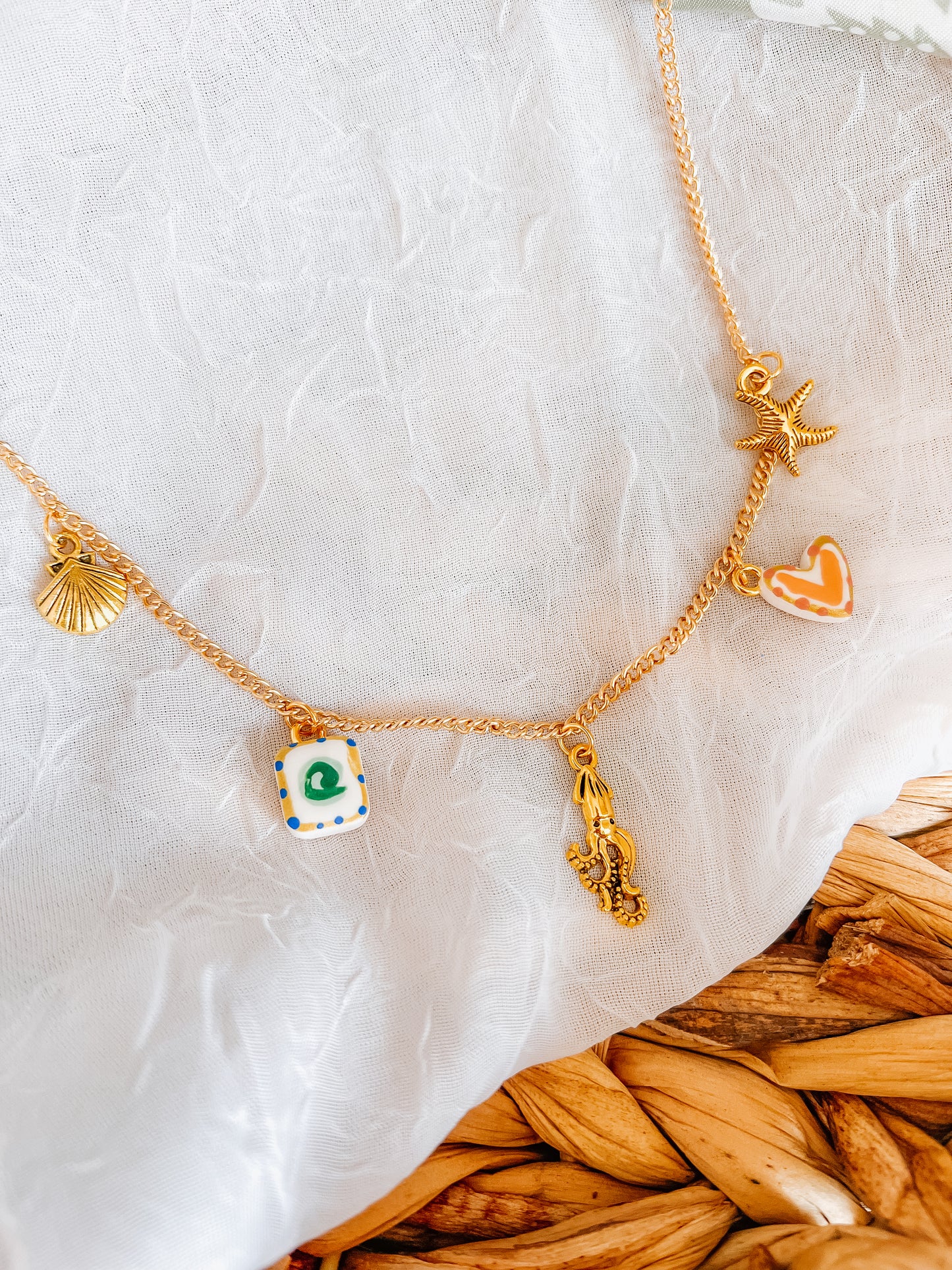 Squid Small Chain Charm Necklace