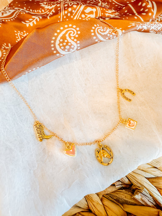 Horsey Heart Charm Necklace