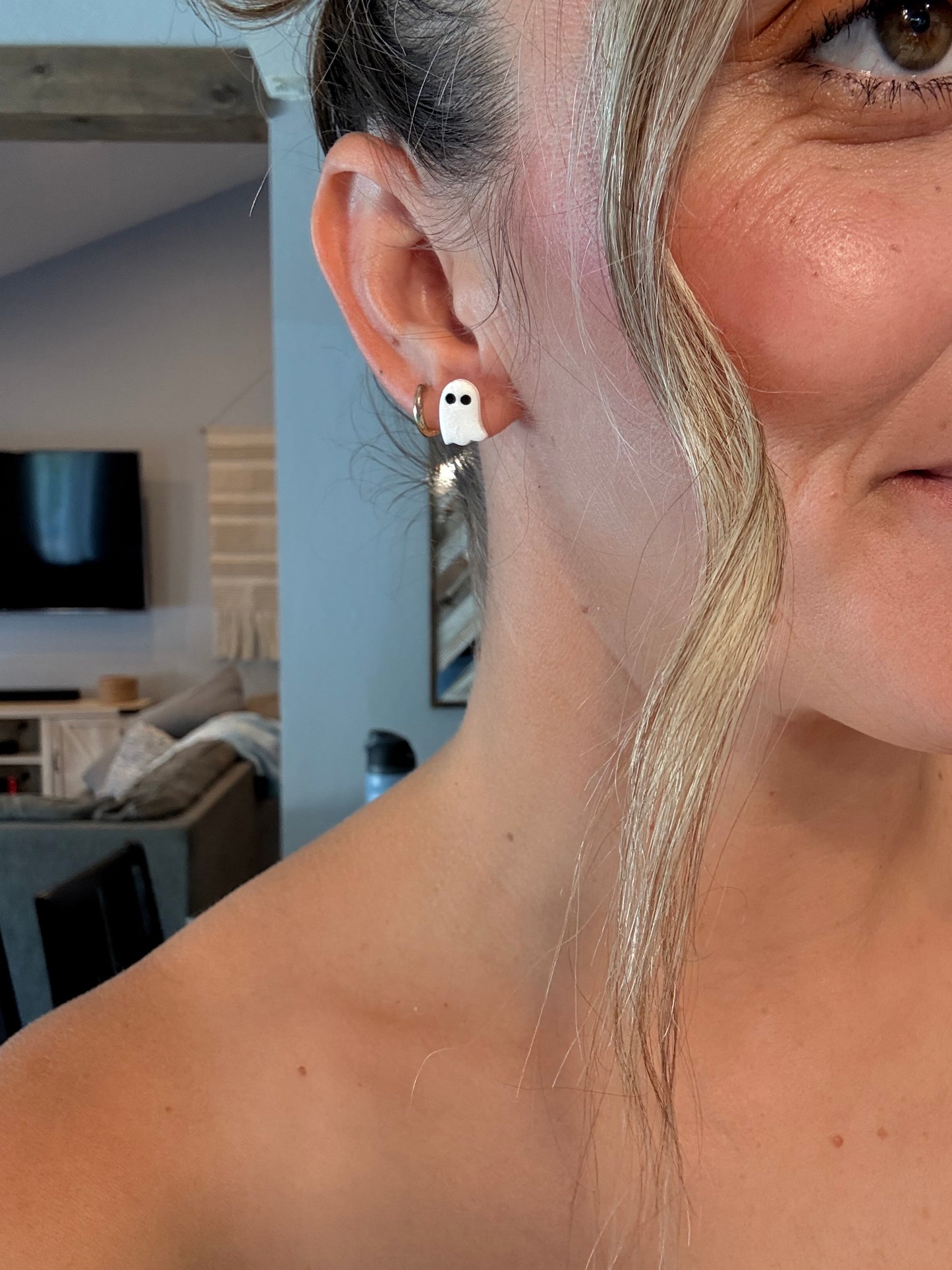 Spooky Cat, Ghost, Candy Corn Studs