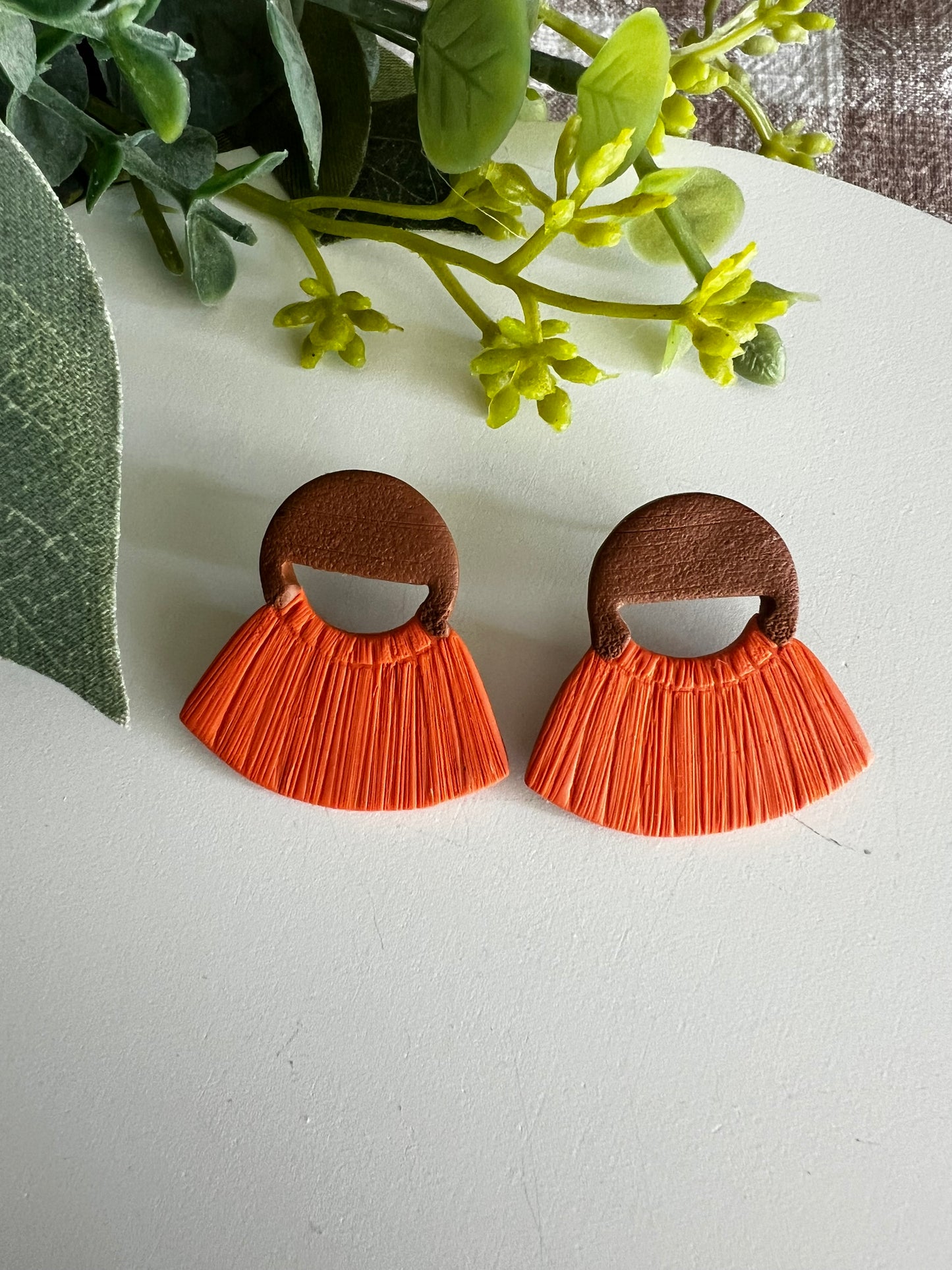 Macrame Clay Earrings