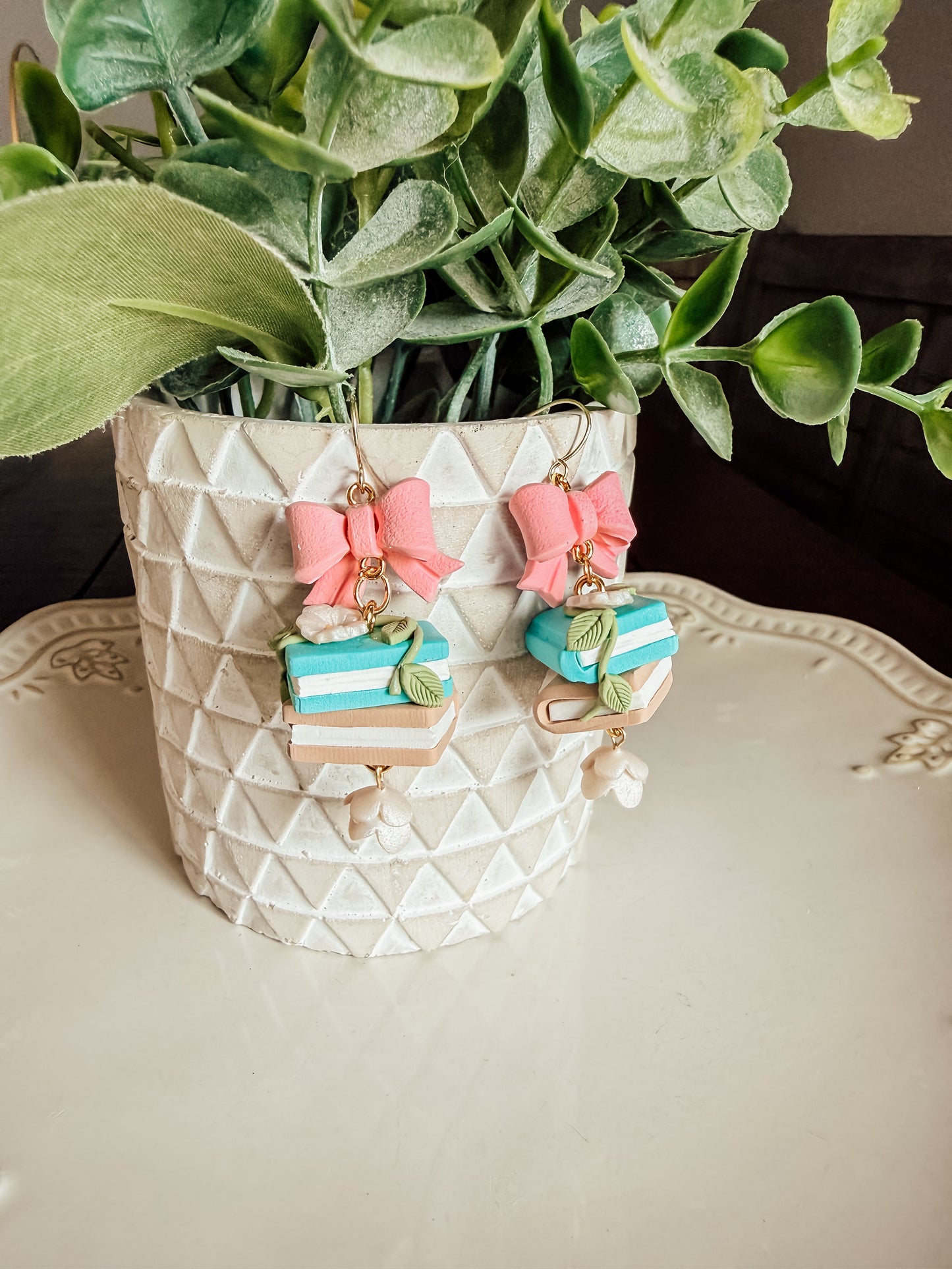 Bows & Books Dangle