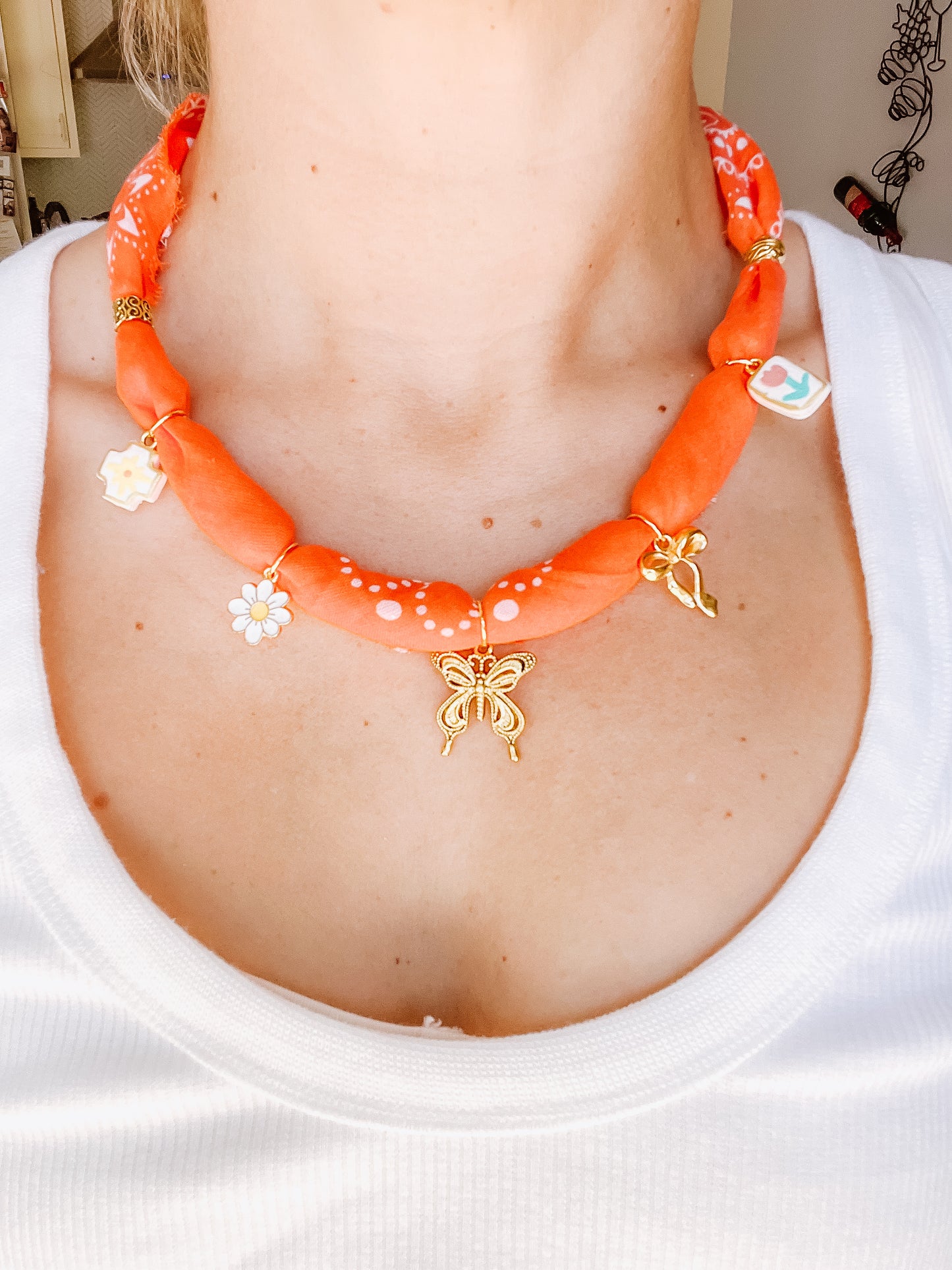 Butterfly Bandana Necklace