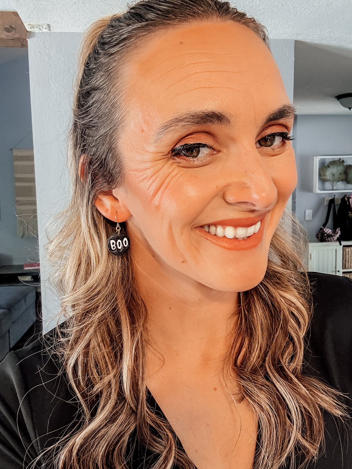 Halloween Button Earrings