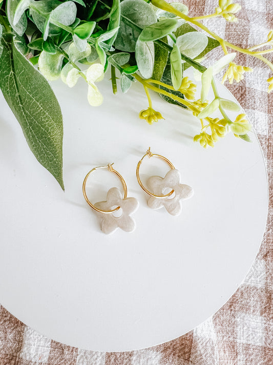 Opal Floral Hoops