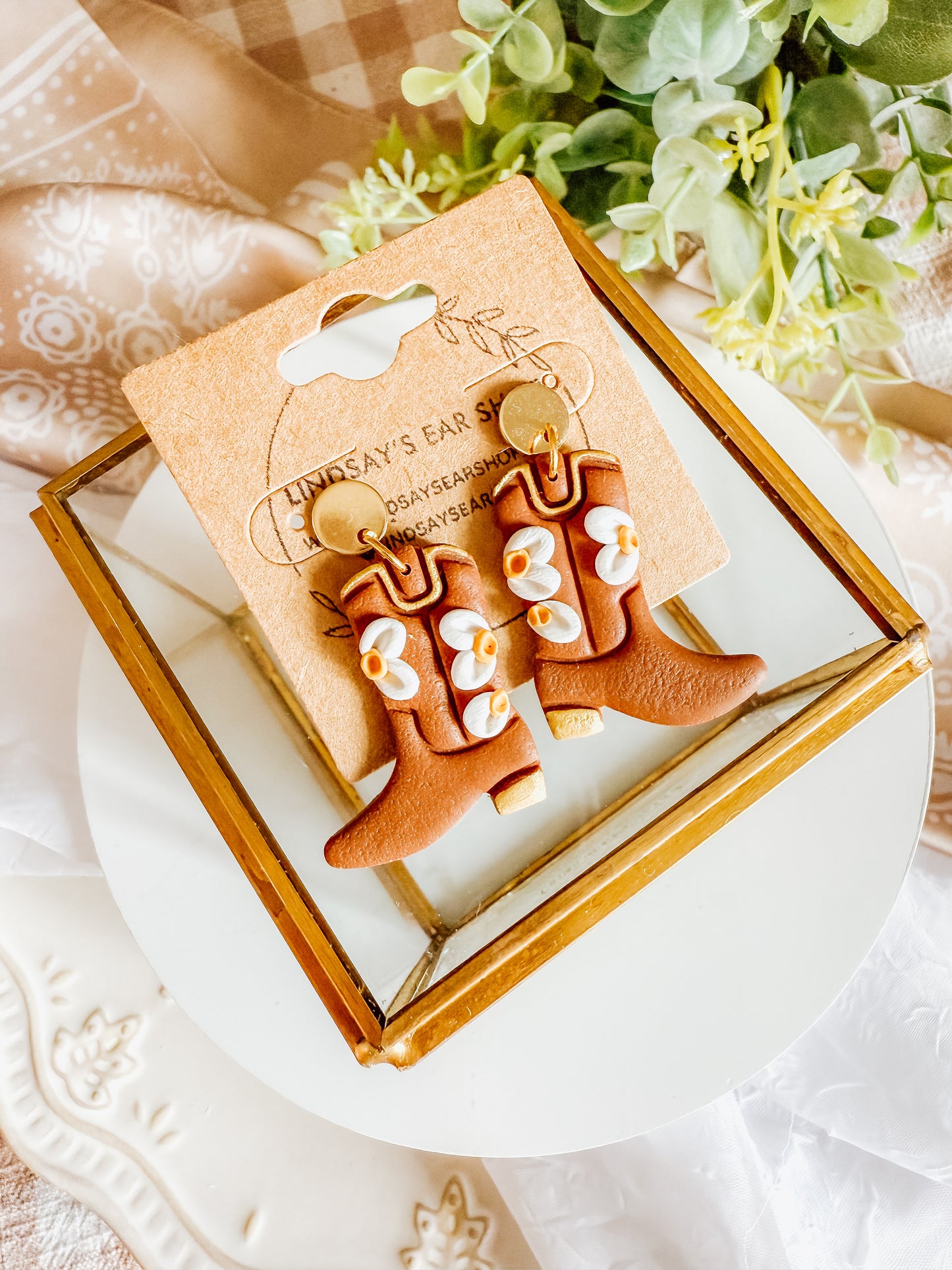 Floral Cowboy Boot Dangles
