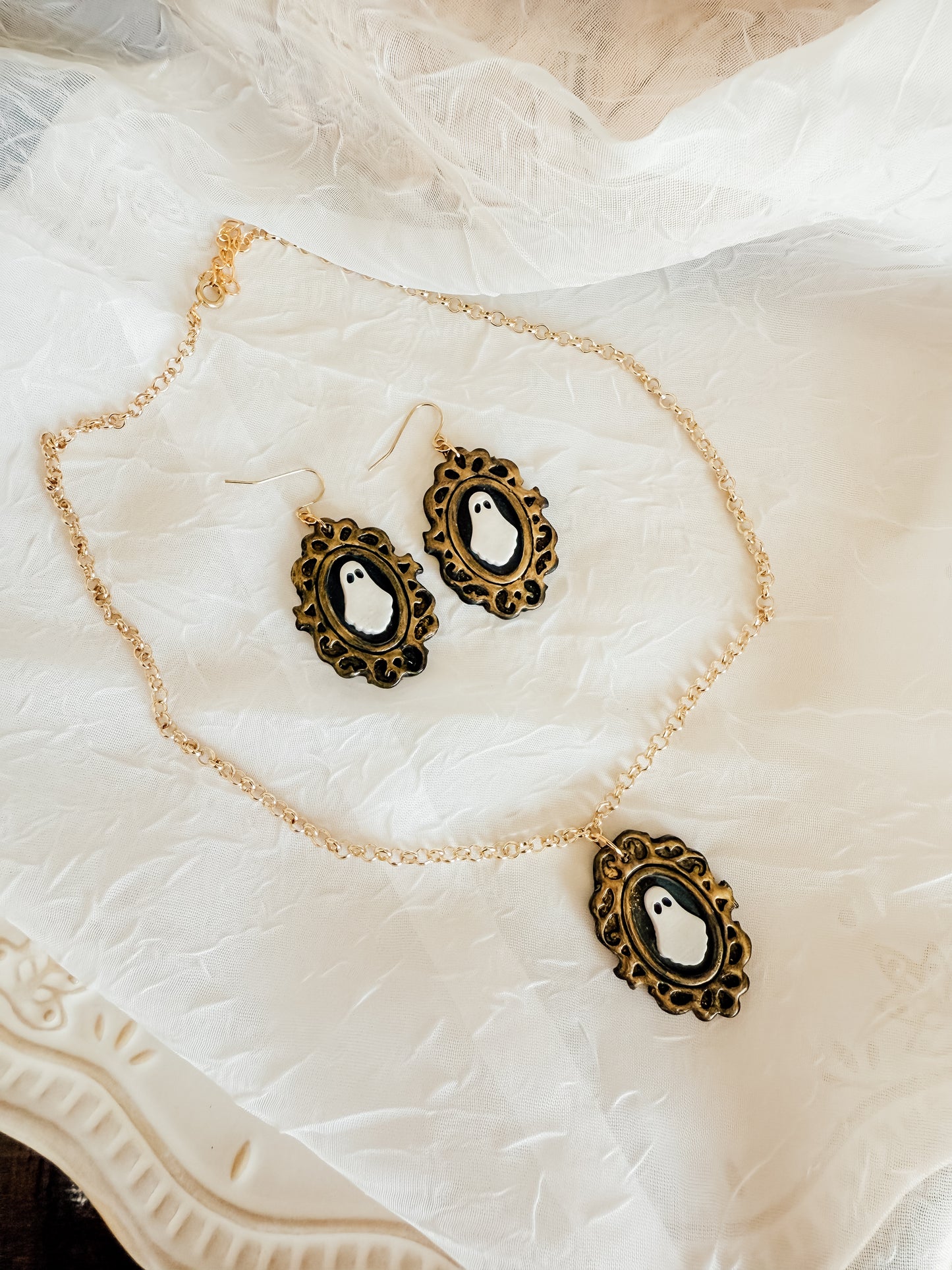 Haunted Mansion Earrings and Necklace