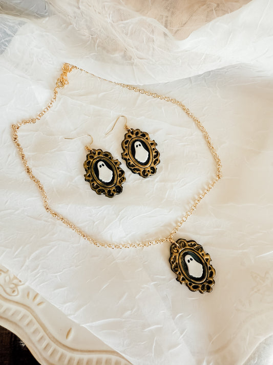 Haunted Mansion Earrings and Necklace
