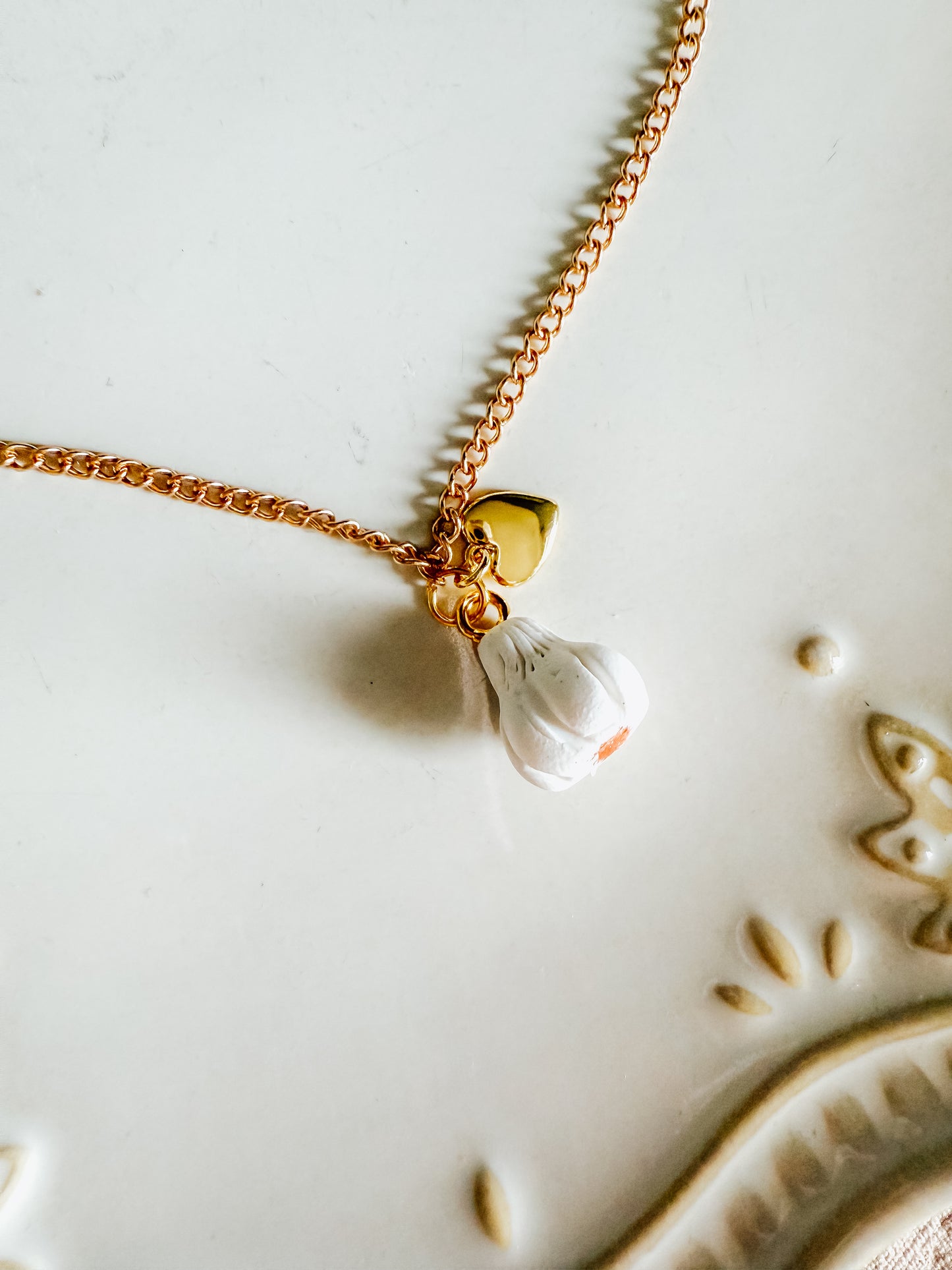 Garlic Earrings and Necklace