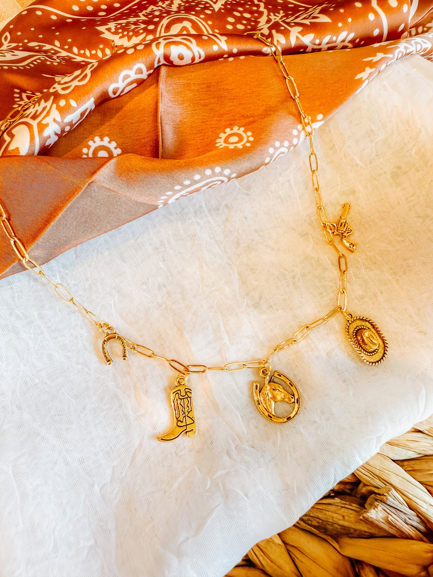 Horsey Gold Charm Necklace