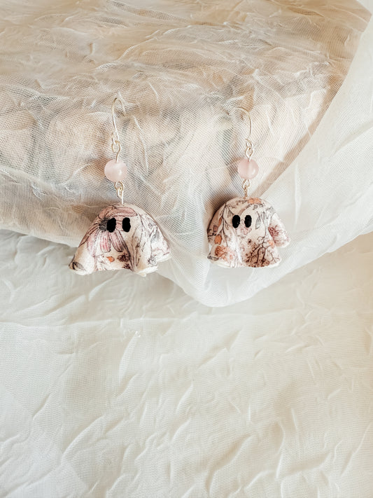 Artsy Floral Ghost Earrings