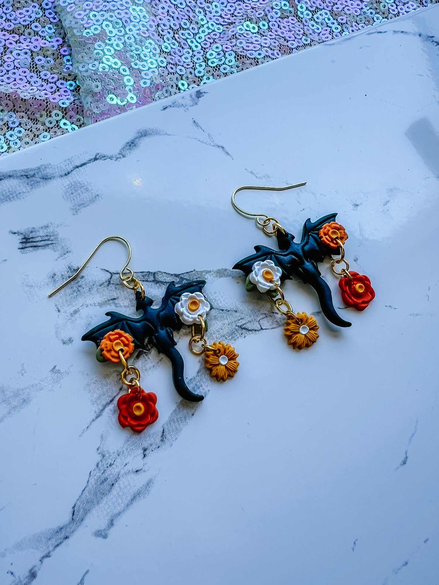 Throne of Glass inspired Abraxos and Fireheart earrings