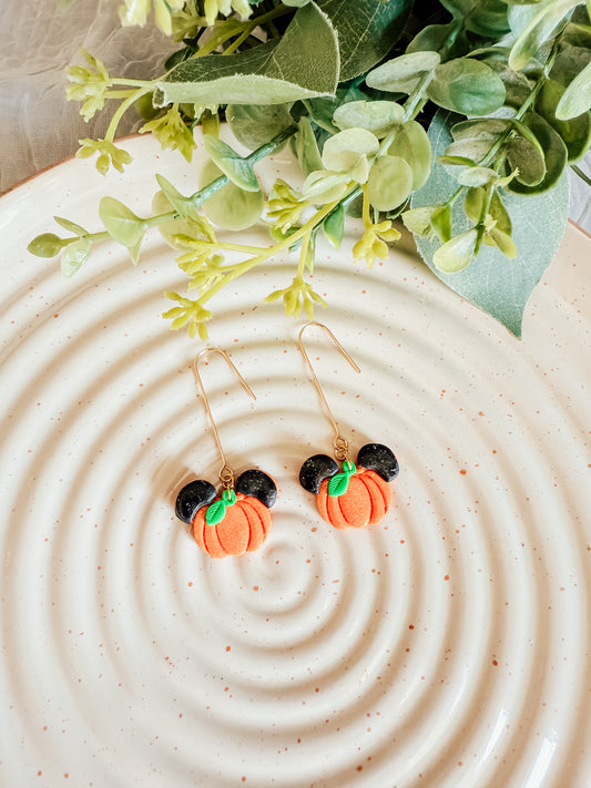 Mickey Glitter Pumpkin Dangles