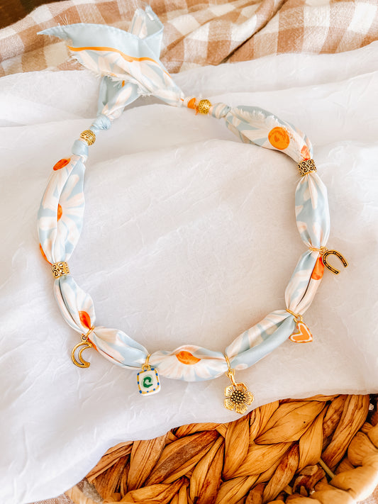 Floral Bandana Necklace