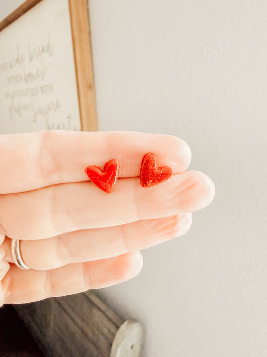 Mini Heart Studs