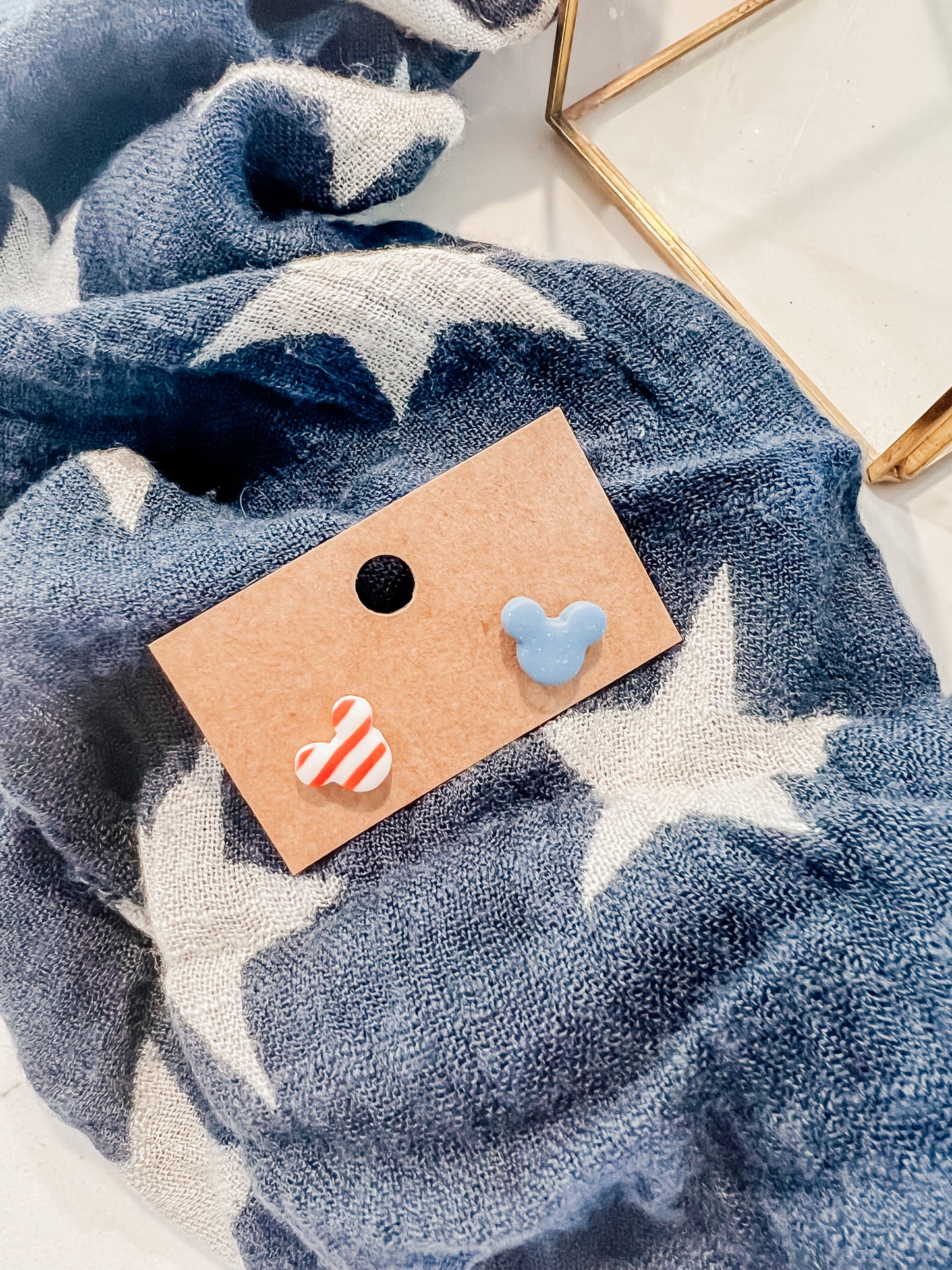 Patriotic Mouse Studs